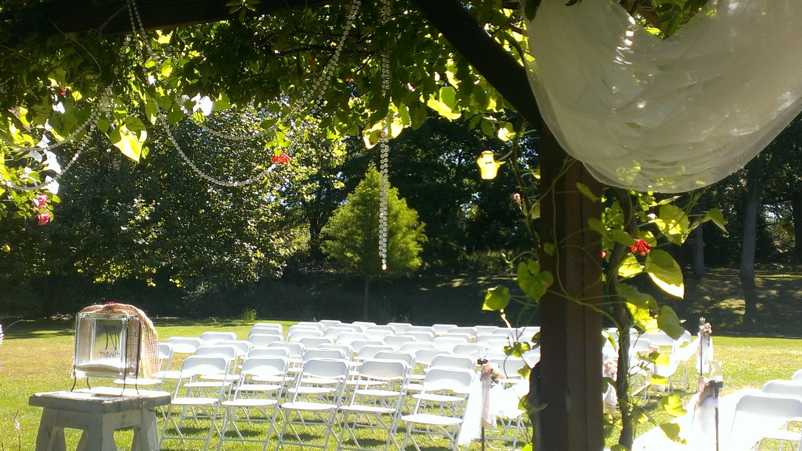 Another view of waiting Ceremony chairs